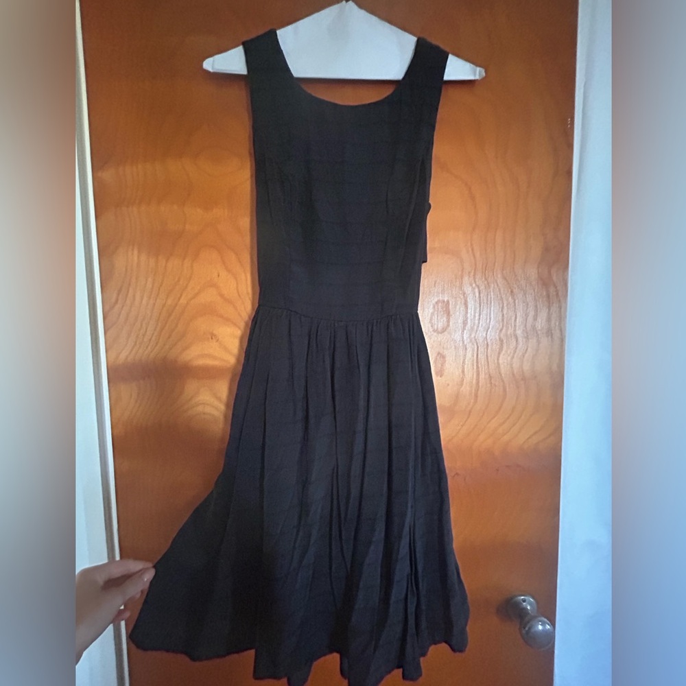 Black flowy mini dress